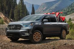 2022 Honda Ridgeline RTL-E Front Left in Modern Steel Metallic